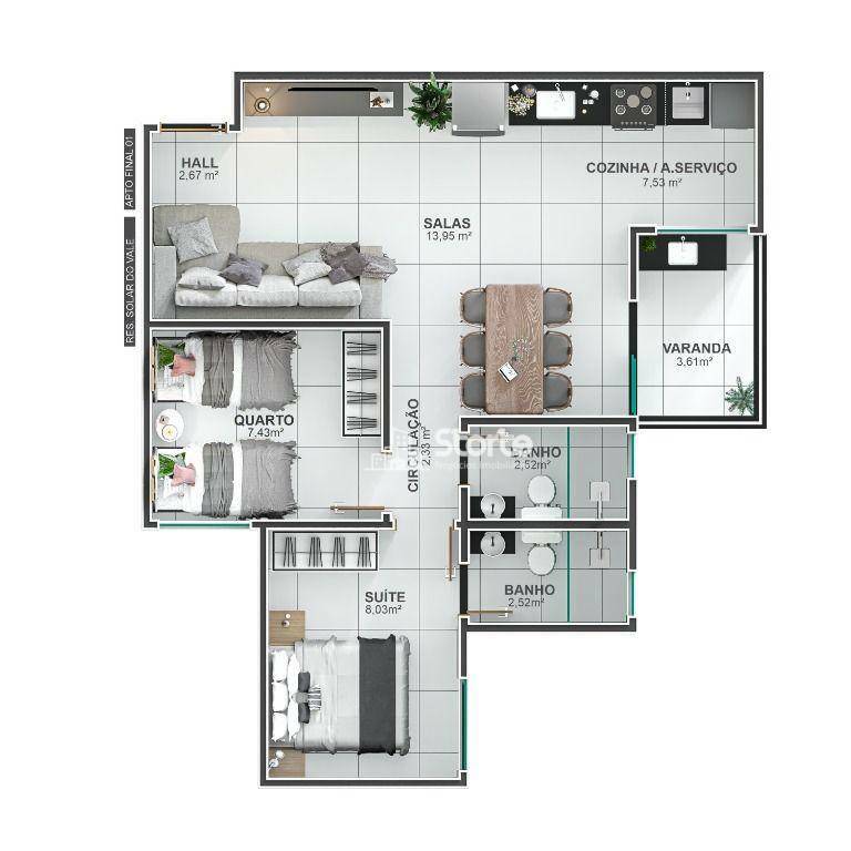 Apartamento à venda com 2 quartos, 67m² - Foto 17