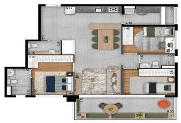 Apartamento à venda com 3 quartos, 107m² - Foto 2