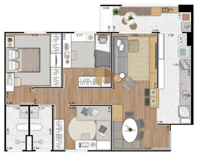 Apartamento à venda com 3 quartos, 80m² - Foto 12