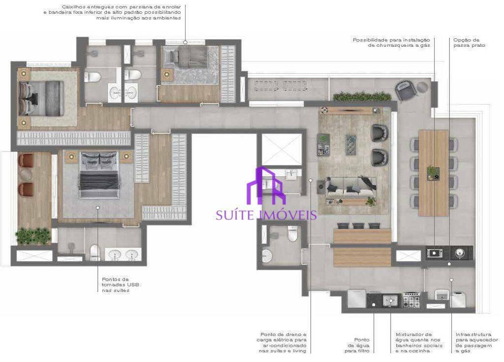 Apartamento à venda com 2 quartos, 91m² - Foto 2