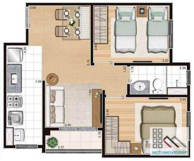 Apartamento à venda com 2 quartos, 46m² - Foto 24