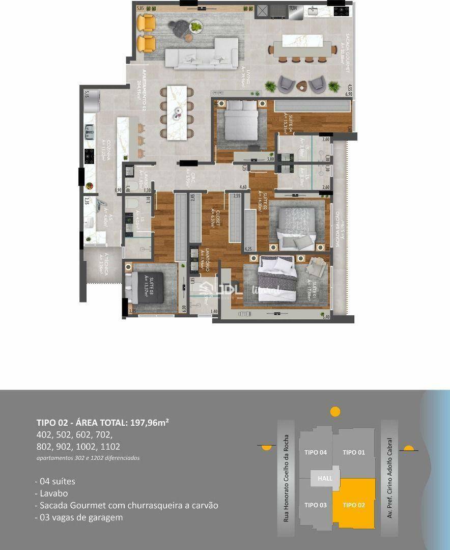 Apartamento à venda com 3 quartos, 147m² - Foto 14