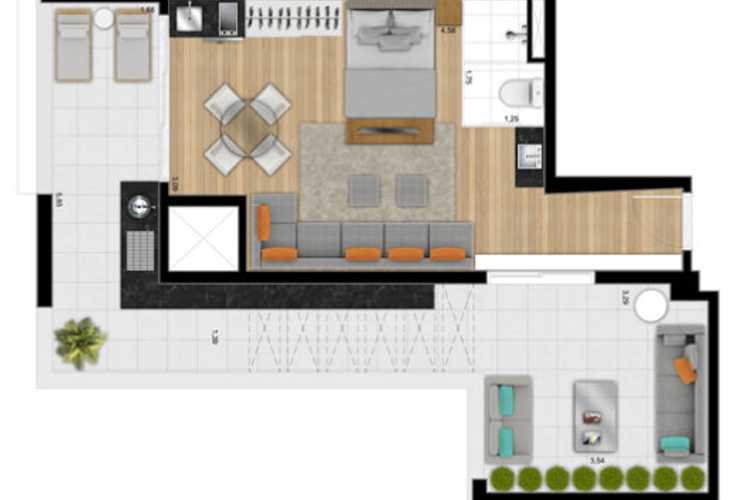 Apartamento à venda com 1 quarto, 105m² - Foto 2