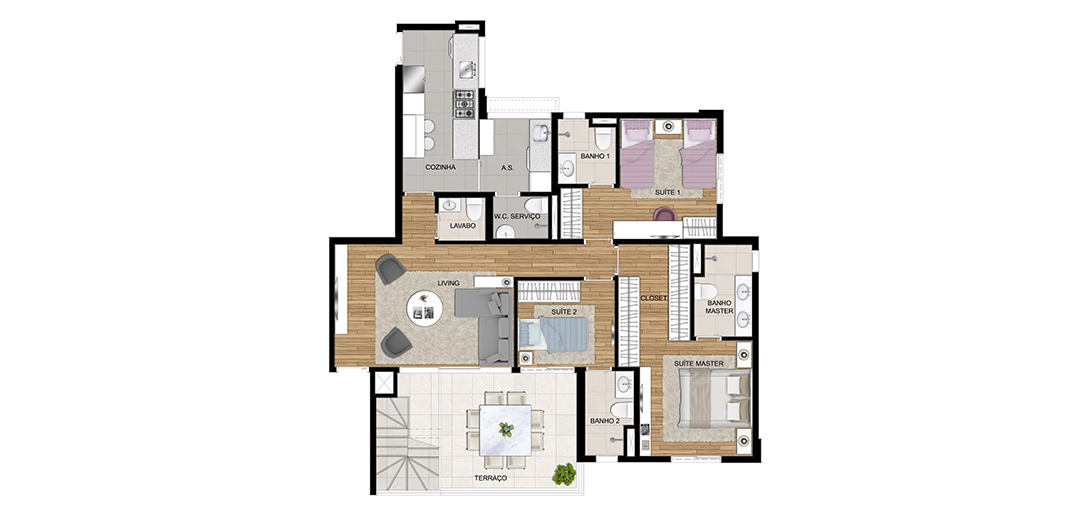 Apartamento à venda com 3 quartos, 229m² - Foto 4