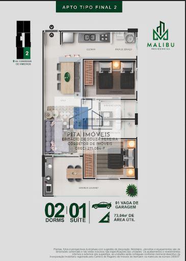 Apartamento à venda com 2 quartos, 73m² - Foto 8