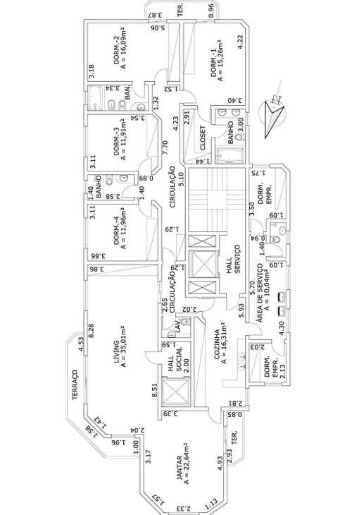 Apartamento à venda com 4 quartos, 230m² - Foto 3