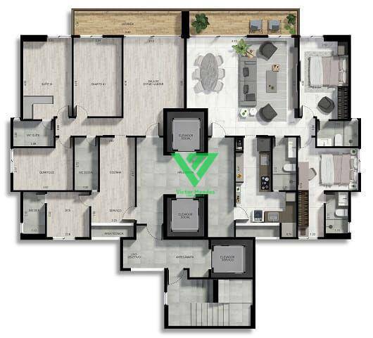 Apartamento à venda com 3 quartos, 83m² - Foto 19