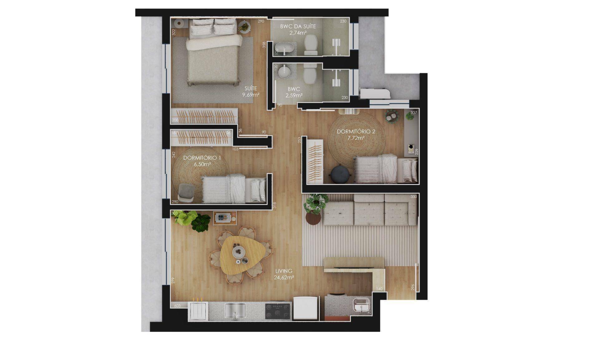 Apartamento à venda com 3 quartos, 74m² - Foto 16