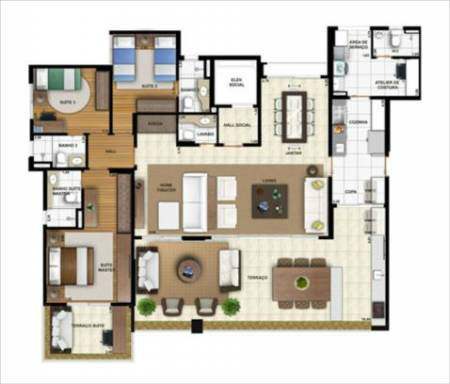 Apartamento à venda com 3 quartos, 135m² - Foto 2