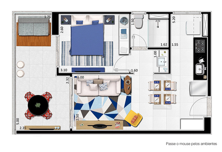 Apartamento à venda com 1 quarto, 47m² - Foto 7