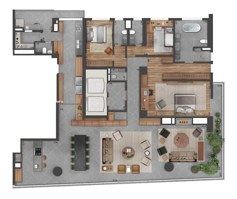 Apartamento à venda com 3 quartos, 288m² - Foto 11