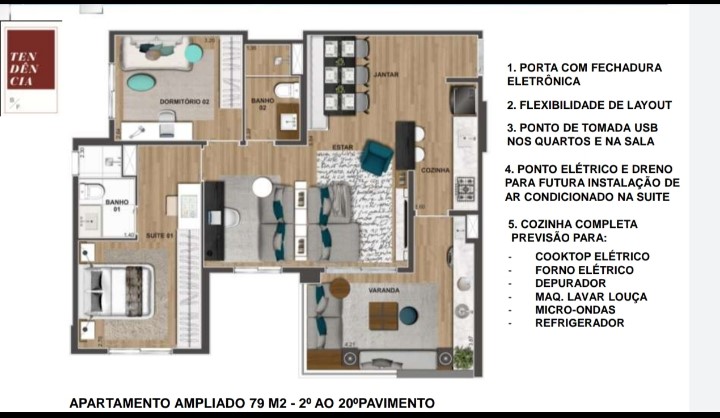 Apartamento à venda com 3 quartos, 79m² - Foto 10