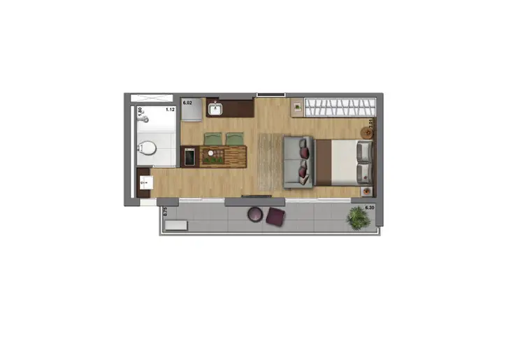 Apartamento à venda com 1 quarto, 40m² - Foto 4