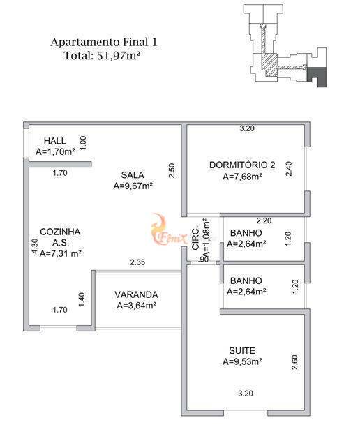 Apartamento à venda com 2 quartos, 51m² - Foto 9