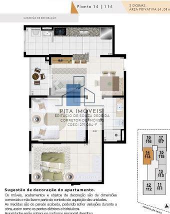 Apartamento à venda com 2 quartos, 60m² - Foto 6