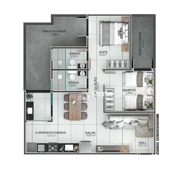 Apartamento à venda com 2 quartos, 67m² - Foto 12