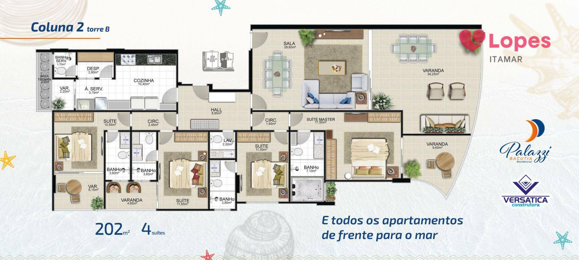 Apartamento à venda com 4 quartos, 204m² - Foto 5