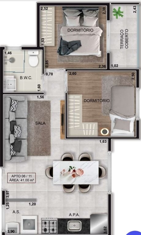 Apartamento à venda com 2 quartos, 33m² - Foto 9