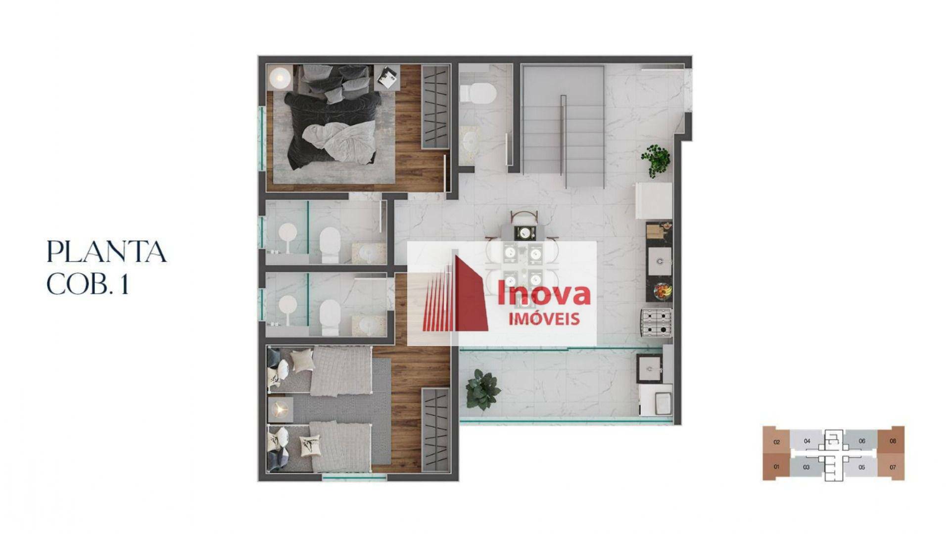 Apartamento à venda com 2 quartos, 55m² - Foto 14