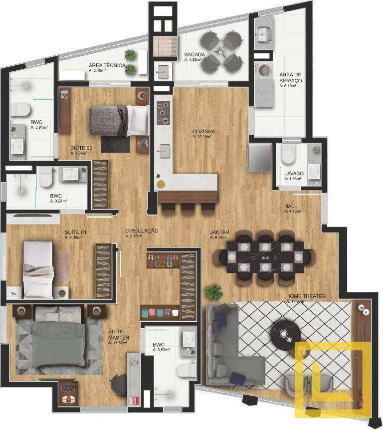 Apartamento à venda com 3 quartos, 149m² - Foto 22