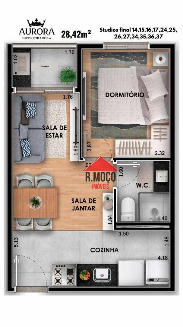 Kitnet e Studio à venda com 1 quarto, 28m² - Foto 6