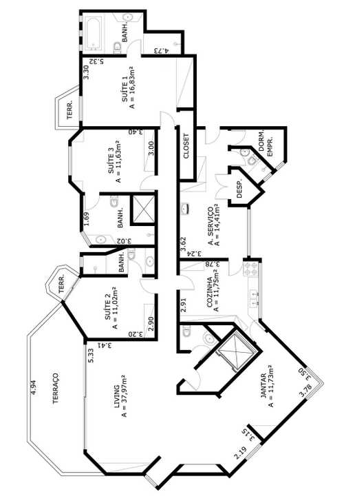 Apartamento à venda com 3 quartos, 200m² - Foto 13