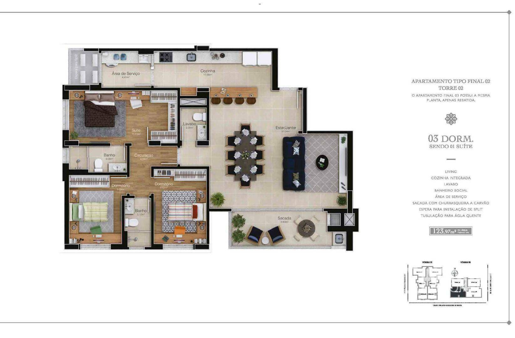 Apartamento à venda com 3 quartos, 123m² - Foto 17