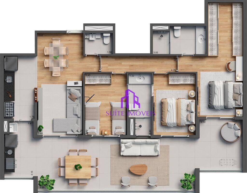 Apartamento à venda com 3 quartos, 117m² - Foto 35