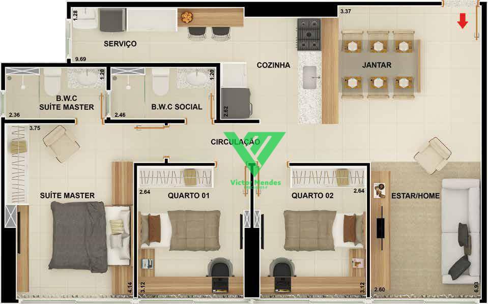 Apartamento à venda com 2 quartos, 66m² - Foto 25