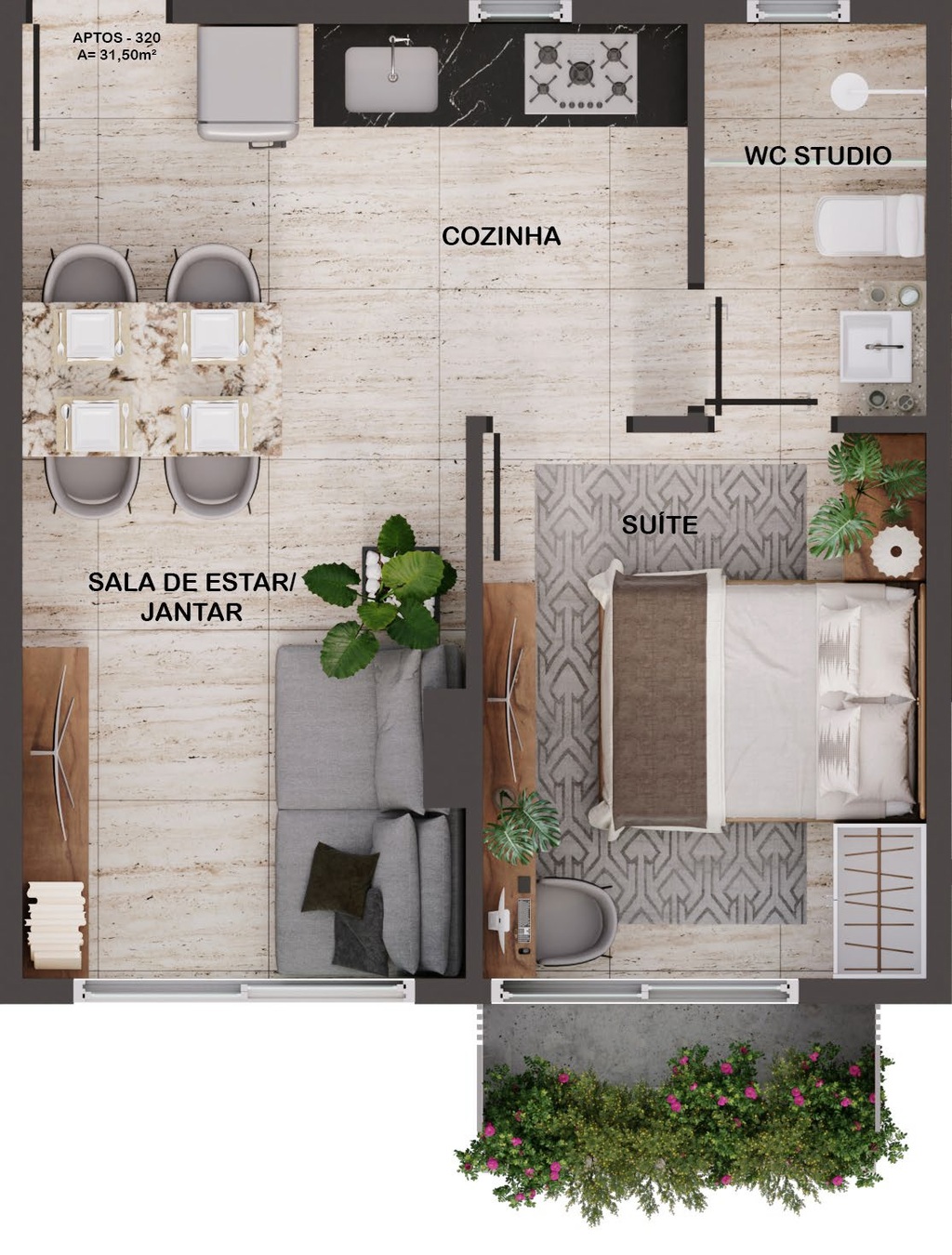 Apartamento à venda com 1 quarto, 44m² - Foto 15