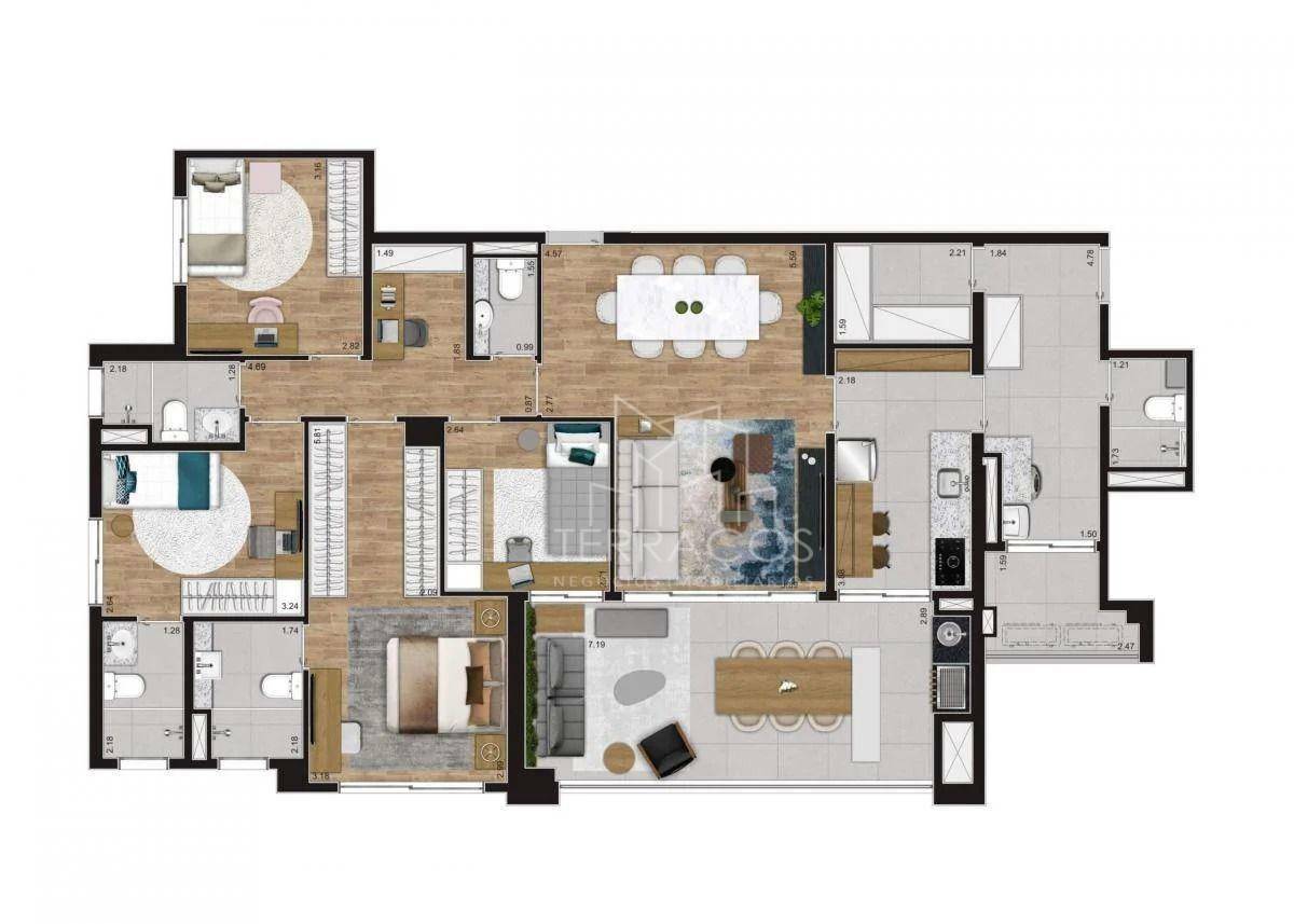 Apartamento à venda com 3 quartos, 152m² - Foto 34