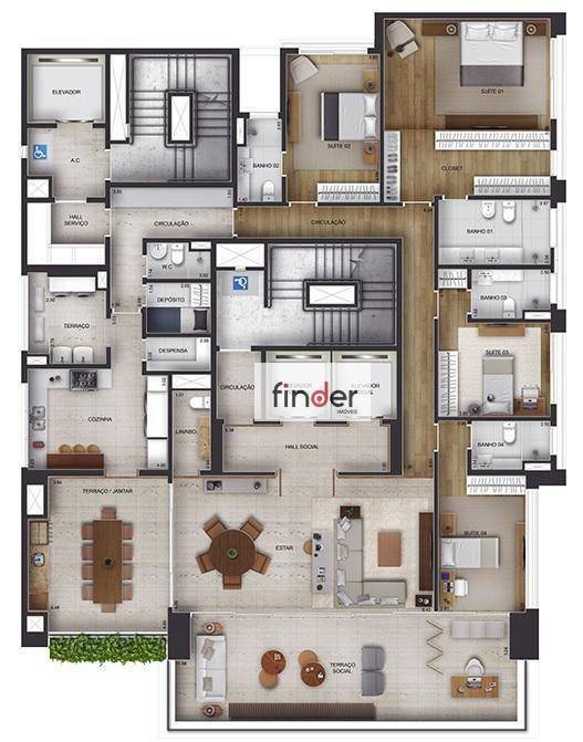 Apartamento à venda com 4 quartos, 303m² - Foto 69