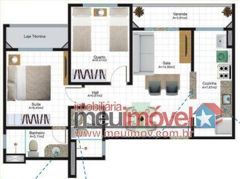 Apartamento à venda com 2 quartos, 64m² - Foto 12