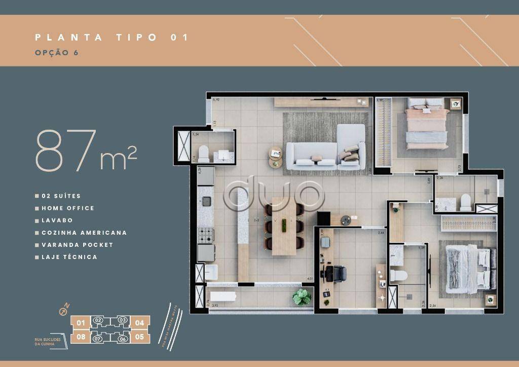 Apartamento à venda com 3 quartos, 87m² - Foto 6