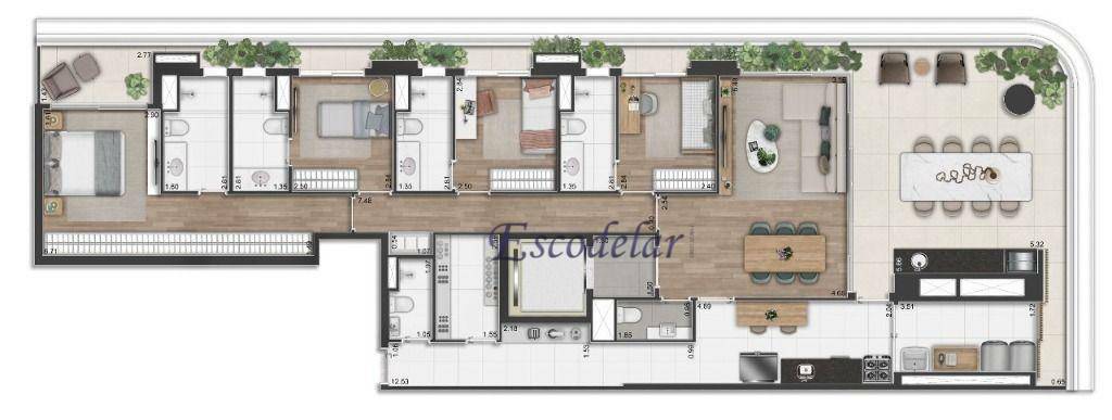 Apartamento à venda com 4 quartos, 193m² - Foto 25