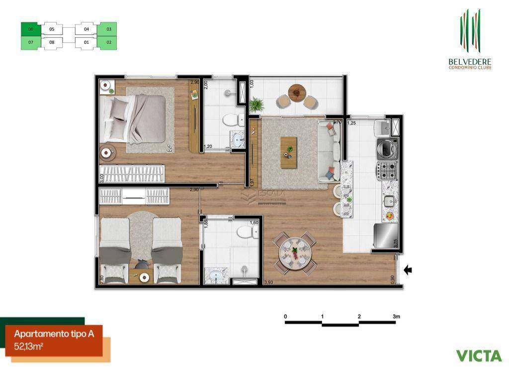 Apartamento à venda com 2 quartos, 52m² - Foto 10