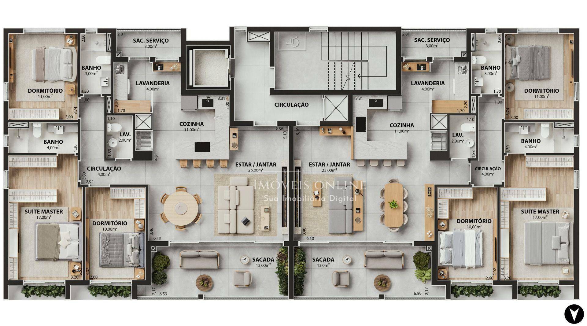 Apartamento à venda com 3 quartos, 128m² - Foto 17