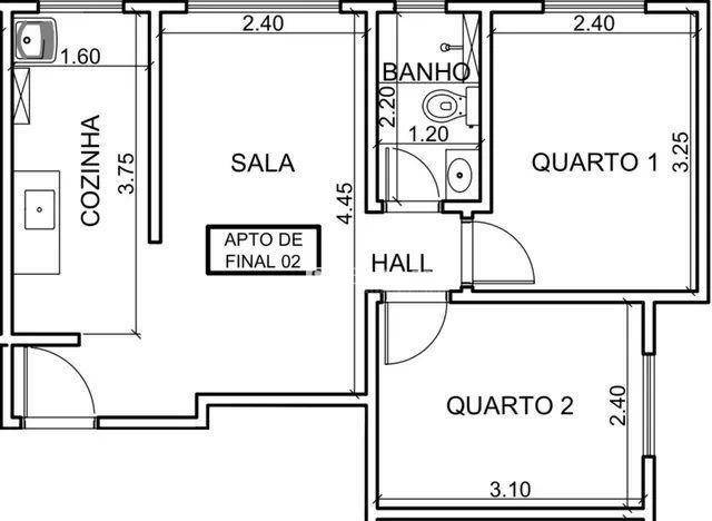 Apartamento à venda com 2 quartos, 43m² - Foto 10