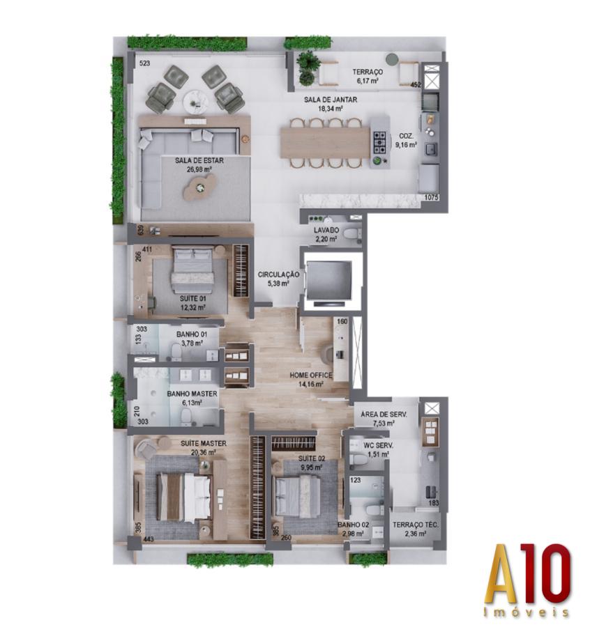 Apartamento à venda com 3 quartos, 175m² - Foto 45