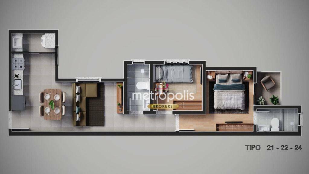 Apartamento à venda com 2 quartos, 46m² - Foto 6