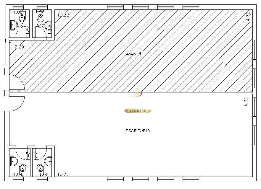 Conjunto Comercial-Sala para alugar, 60m² - Foto 10