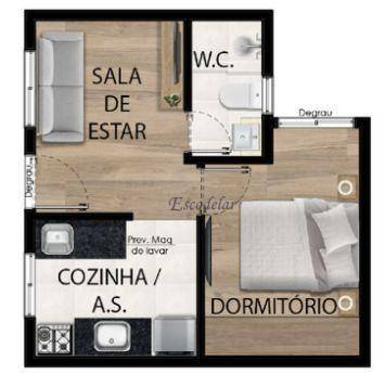 Apartamento à venda com 1 quarto, 26m² - Foto 6