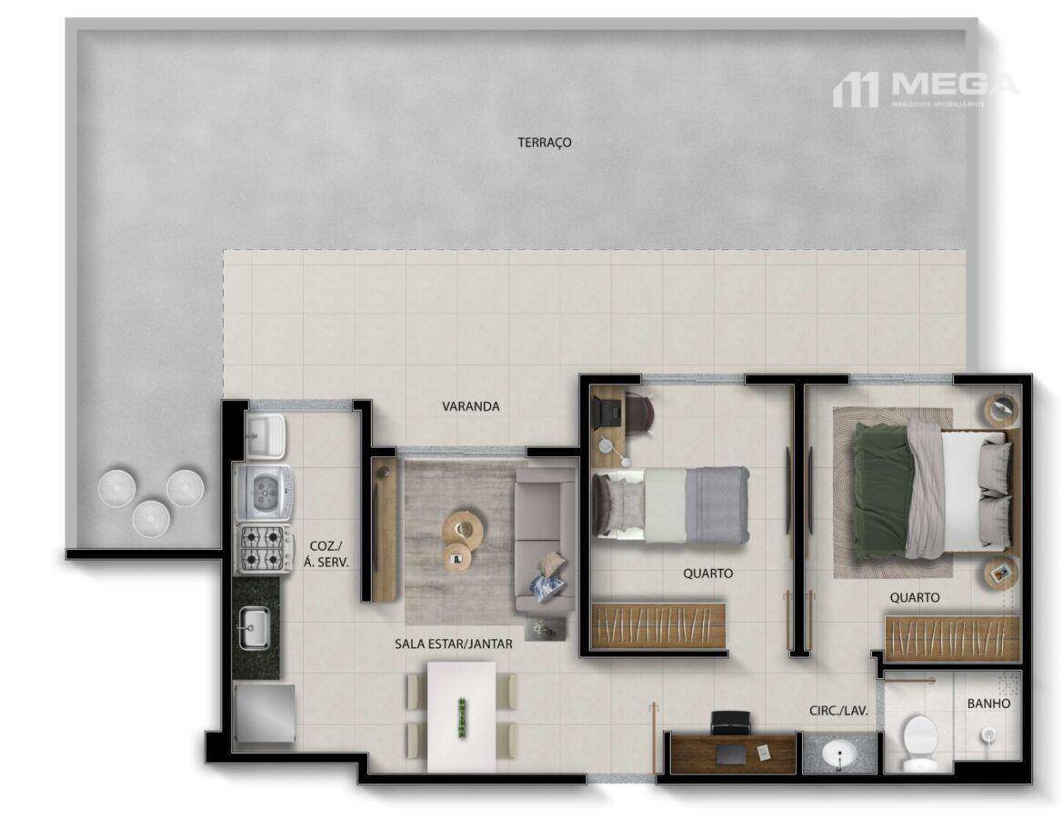 Apartamento à venda com 2 quartos, 45m² - Foto 19