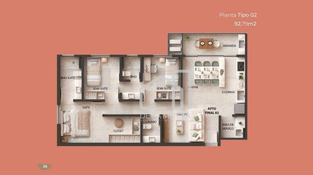 Apartamento à venda com 3 quartos, 92m² - Foto 23