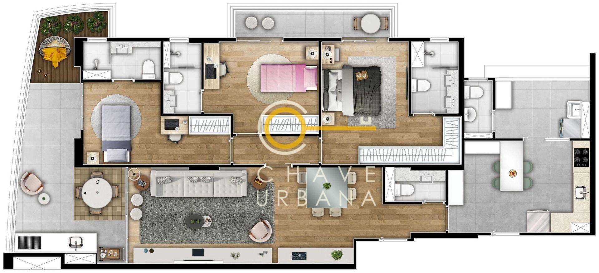 Apartamento à venda com 3 quartos, 134m² - Foto 22