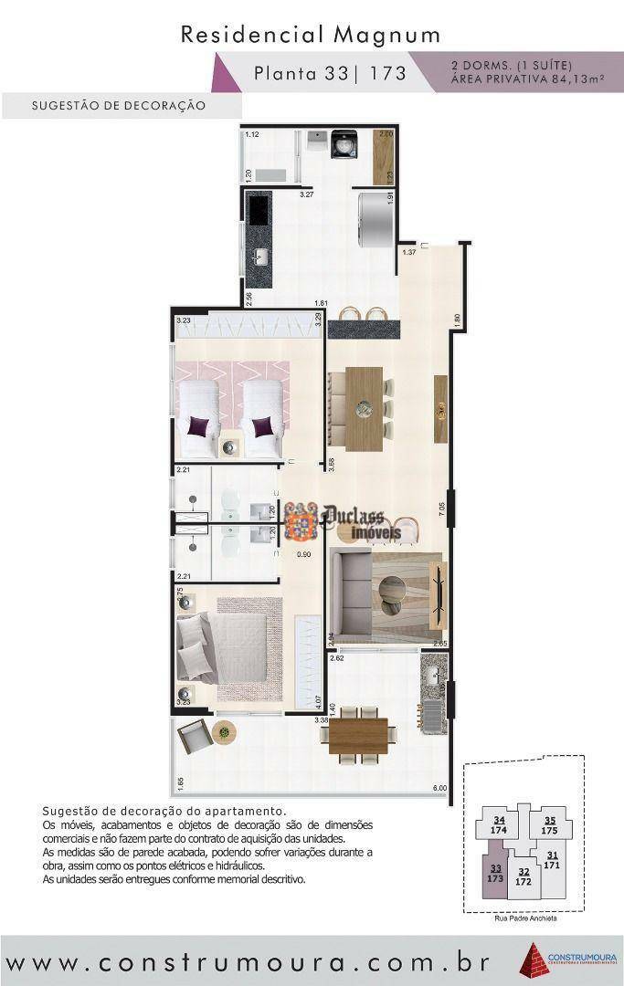 Apartamento à venda com 2 quartos, 84m² - Foto 2