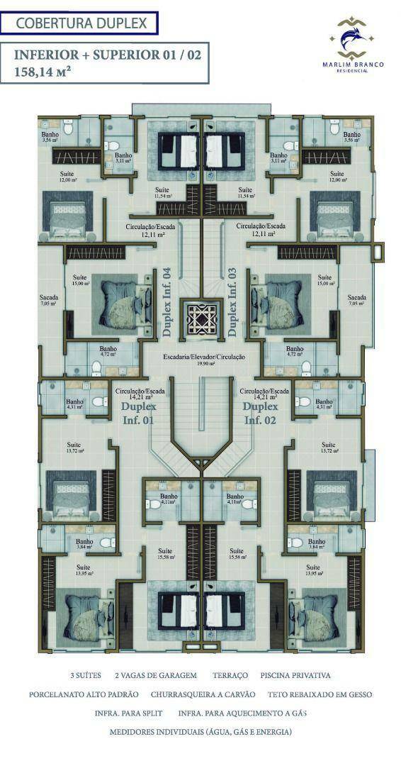 Apartamento à venda com 3 quartos, 157m² - Foto 2