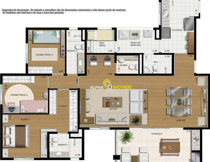 Apartamento à venda com 3 quartos, 132m² - Foto 62