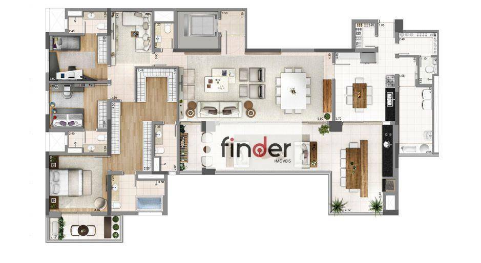 Apartamento à venda com 3 quartos, 189m² - Foto 51