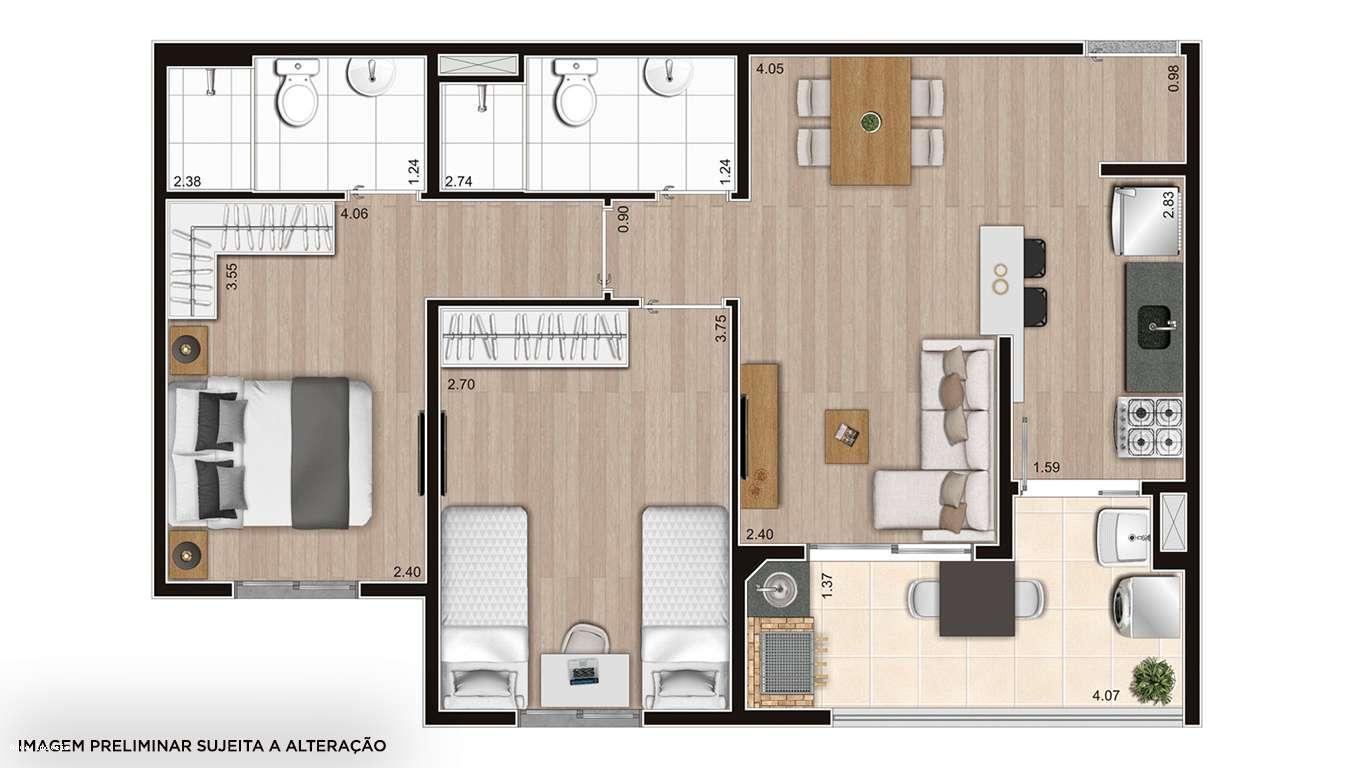 Apartamento à venda com 1 quarto, 50m² - Foto 21